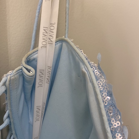 ‼️SOLD ‼️Jovani 06109 Light Blue Sweetheart Neck Floral Prom Dress - Picture 9 of 9